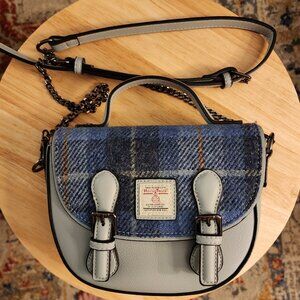 NWOT Harris Tweed Outer Hebrides of Scotland 100% New Wool Vegan Leather Handbag